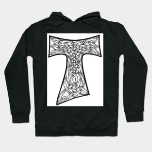 Celtic Franciscan Tau Cross Hoodie